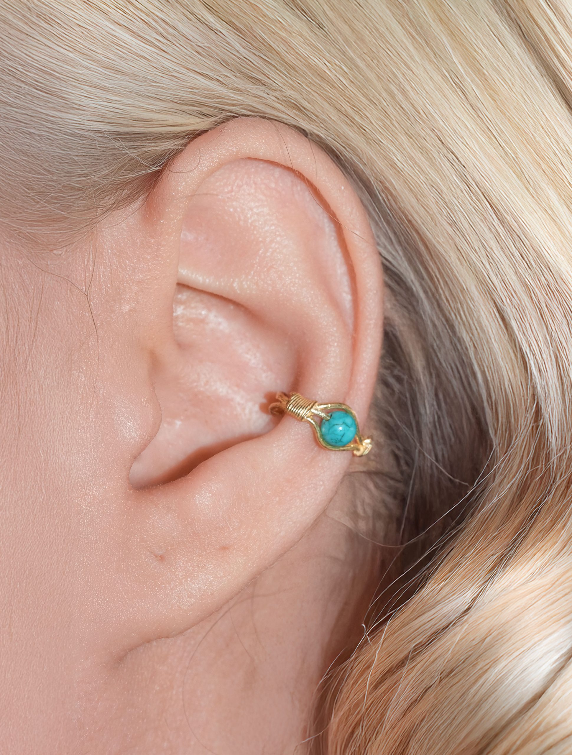 Turkuaz Kıkırdak Küpe