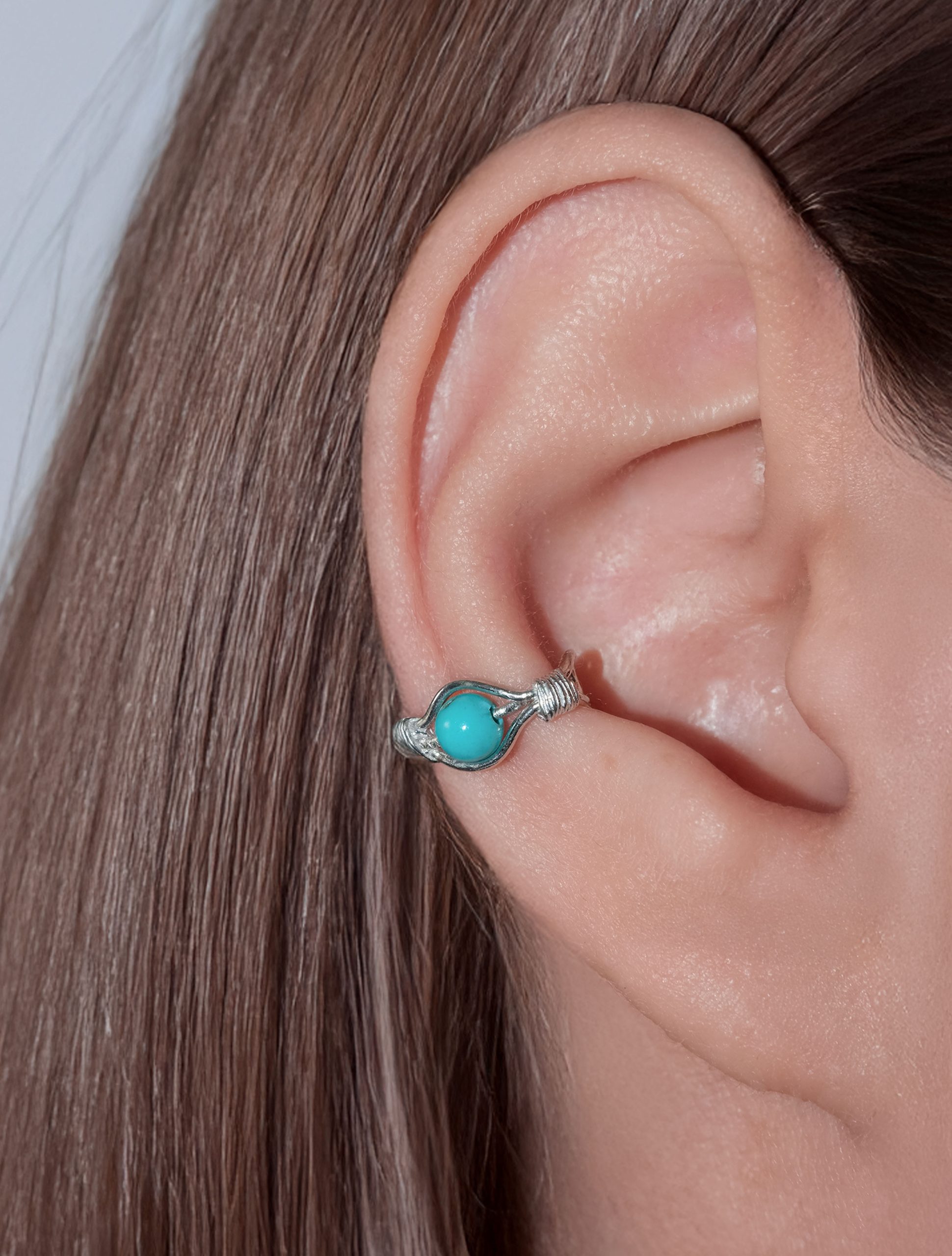 Turkuaz Kıkırdak Küpe