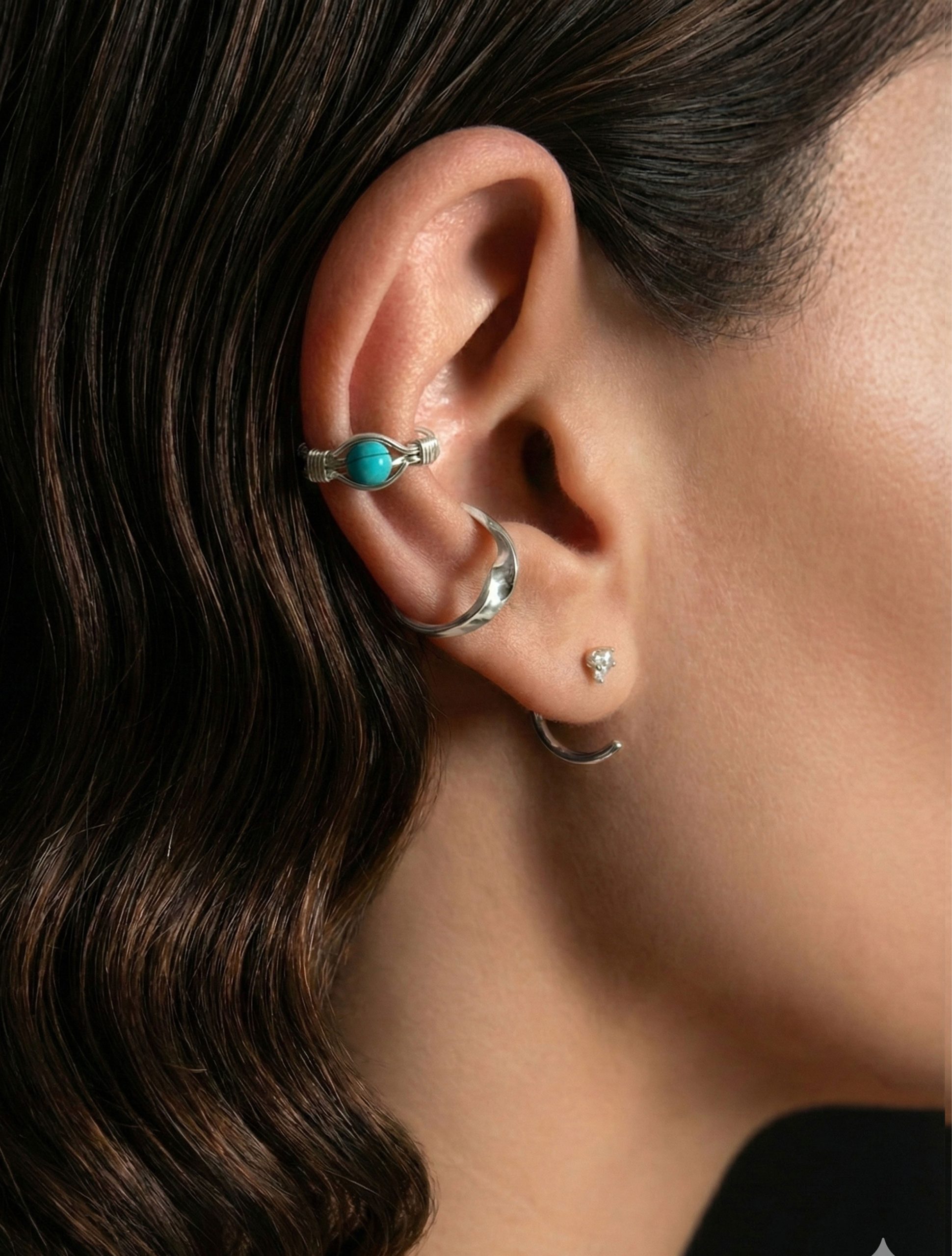 İndirimli Kombin - Turkuaz x Voyage x Blaze Küpe