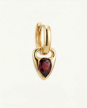 Huma Küpe - Garnet